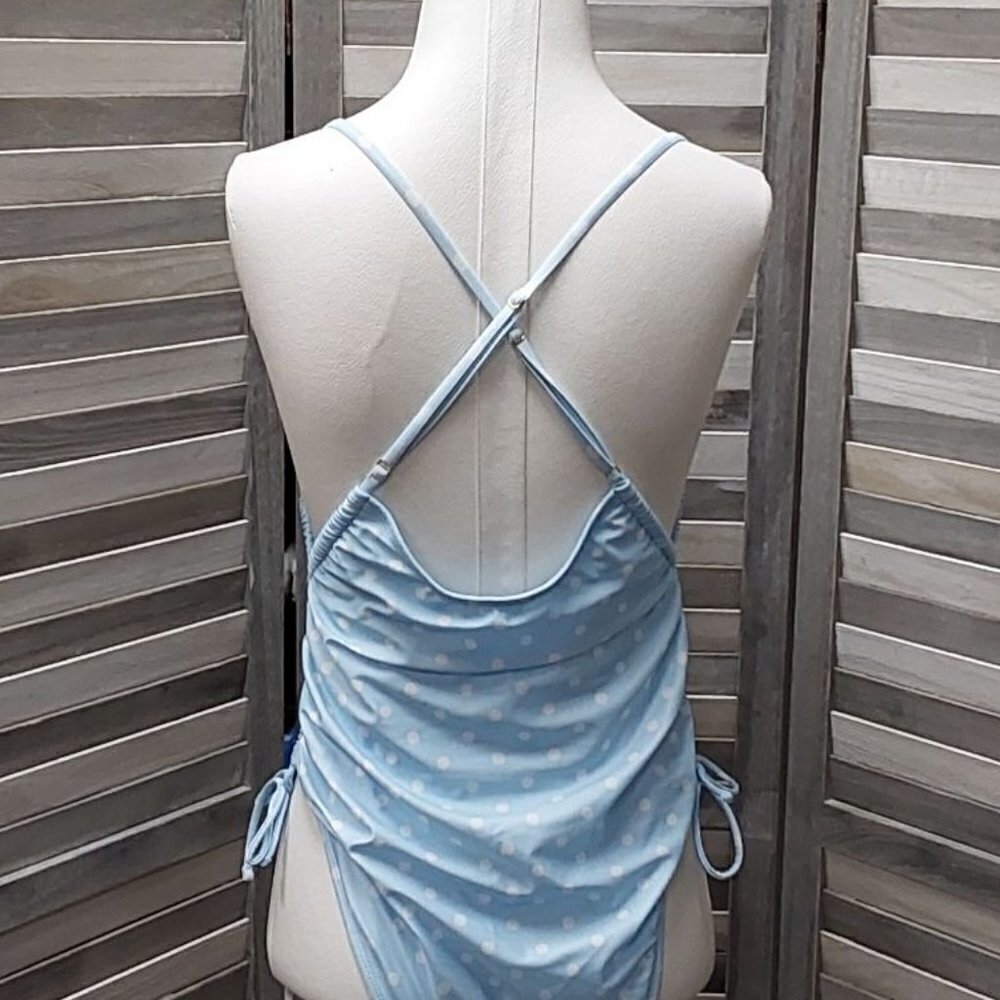Side-Cinch Detail Extra High Leg Cheeky One Piece Swimsuit |Wild Fable | Small - Picture 5 of 9